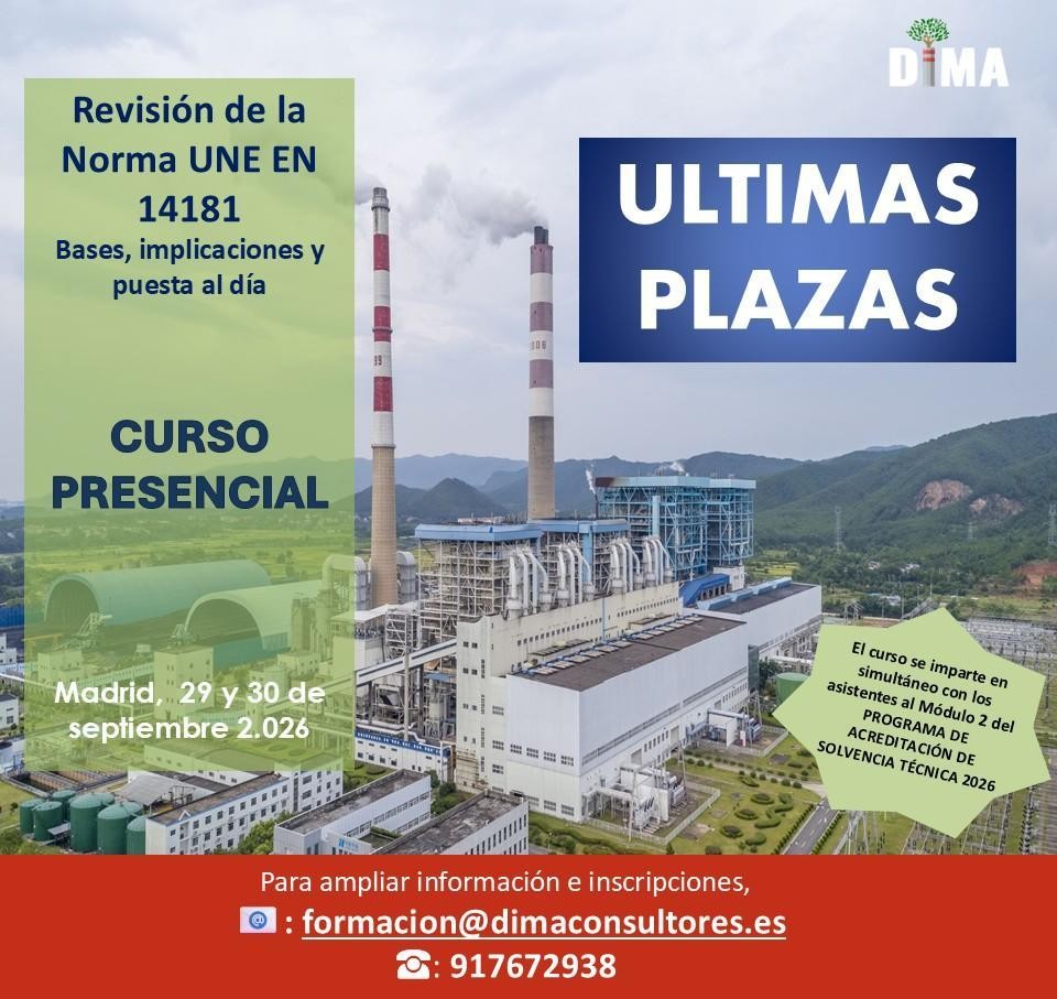 Curso Presencial: Revisión de la Norma UNE EN 14181 (Últimas Plazas)